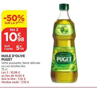 Maximarché Huile D'olive Puget offre
