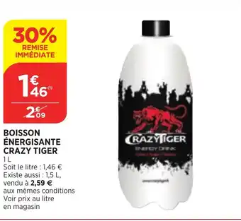Maximarché Boisson énergisante Crazy Tiger offre
