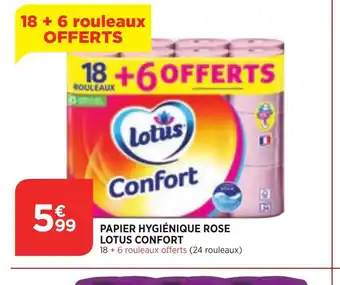 Maximarché Papier Hygiénique Rose Lotus Confort offre