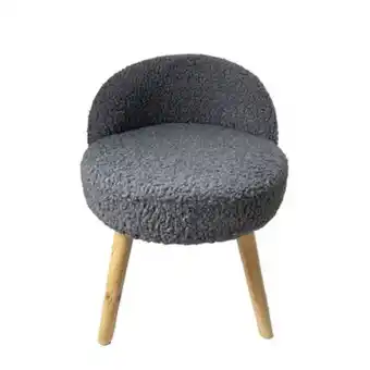 Stokomani Chaise imitation fourrure grise offre