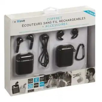 Stokomani Écouteurs sans fil + 3 accessoires offre