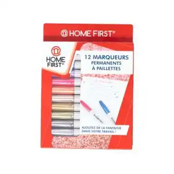 Stokomani 12 marqueurs permanents à paillettes offre