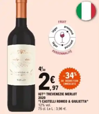 E.Leclerc IGt trevenezie merlot 2020 offre