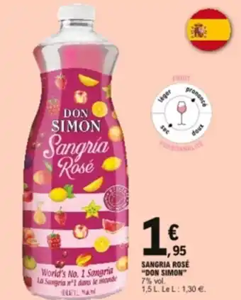 E.Leclerc Sangria rosé "don simon" offre