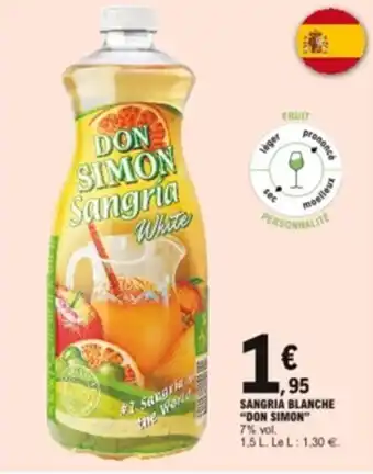 E.Leclerc Sangria blanche "don simon" offre