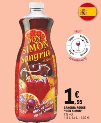 E.Leclerc Sangria rouge "don simon" offre