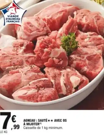E.Leclerc Agneau : sauté avec os a mijoter offre