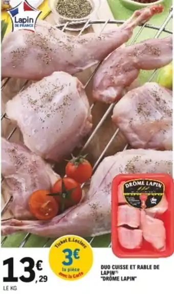 E.Leclerc Duo cuisse et rable de lapin offre