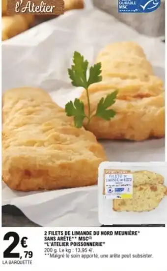 E.Leclerc 2 Filets de limande du nord meunière offre