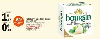 E.Leclerc "Boursin" ail & fines herbes offre