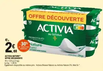 E.Leclerc Activia nature offre découverte offre