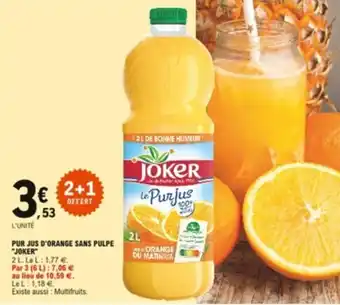 E.Leclerc Pur jus d'orange sans pulpe offre