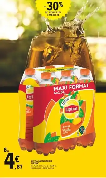 E.Leclerc Ice tea saveur pêche "lipton" offre