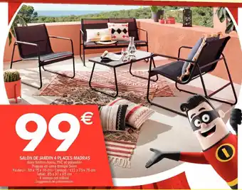 Salon de jardin 4 Places madras