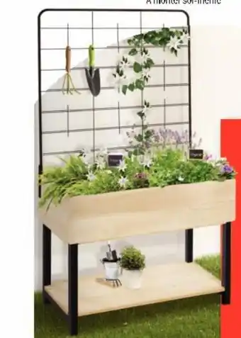 La Foir'Fouille Jardinière sur peds avec treillis offre