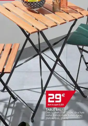 Gifi Table bali offre