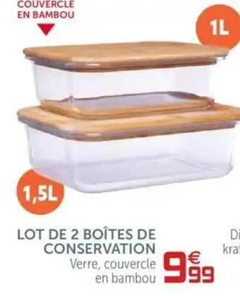 Lot de 2 boîte de conservation