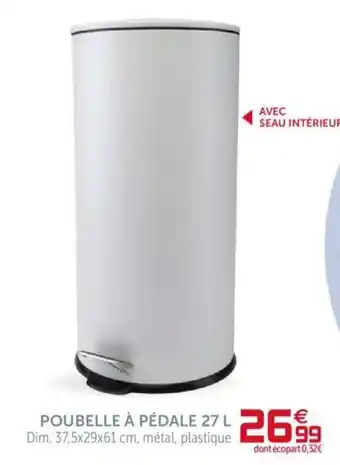 Gifi Poubelle à pèdale 27L offre
