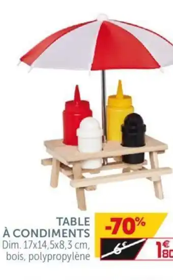 Gifi Table à condiments offre