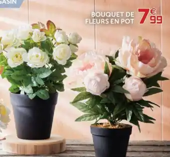 Bouquet de fleurs en pot
