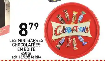 Stokomani Celebrations les mini barres chocolatées en boîte offre