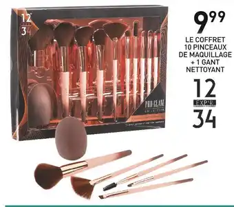 Stokomani Le coffret 10 pinceaux de maquillage + 1 gant nettoyant offre