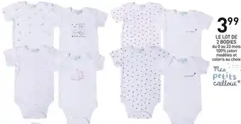 Mes petites cailloux le lot de 2 bodies