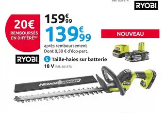Mr Bricolage Taille-haies sur batterie 18 v offre