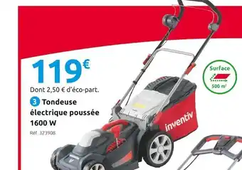 Mr Bricolage Inventiv tondeuse électrique poussée e1637p offre