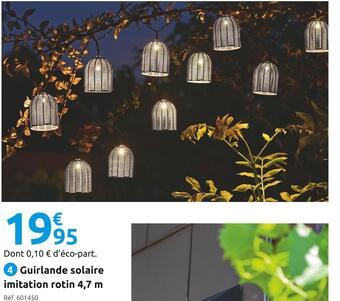 Mr Bricolage Guirlande solaire imitation rotin offre