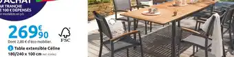 Mr Bricolage Table extensible céline 180/240 x 100 cm offre