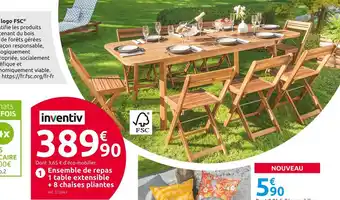 Mr Bricolage Inventiv ensemble repas 9 pièces offre