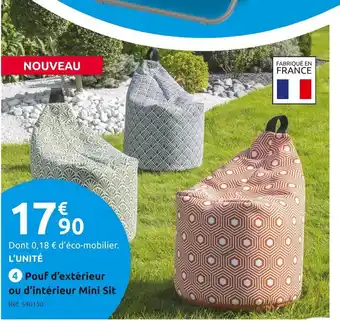 Mr Bricolage Pouf d’extérieur ou d’intérieur mini sit offre