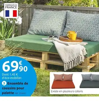 Ensemble de coussins pour palette