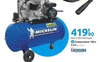 Mr Bricolage Michelin compresseur 100 l 3 cv offre