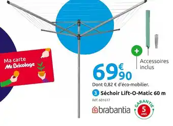 Mr Bricolage Brabantia séchoir lift–o–matic offre