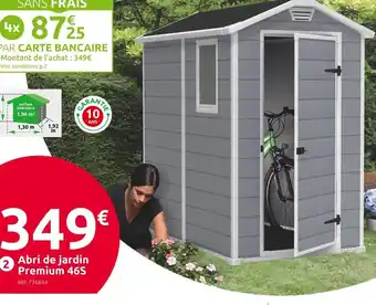 Mr Bricolage Abri de jardin premium 46s offre
