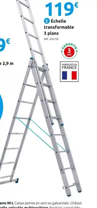 Mr Bricolage Échelle transformable 3 plans offre