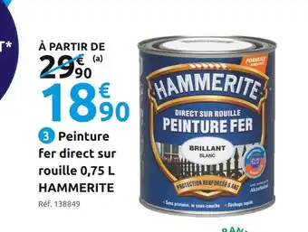 Mr Bricolage Hammerite peinture fer direct sur rouille 0,75 l offre