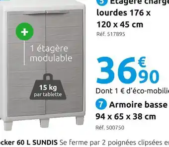Mr Bricolage Armoire basse offre