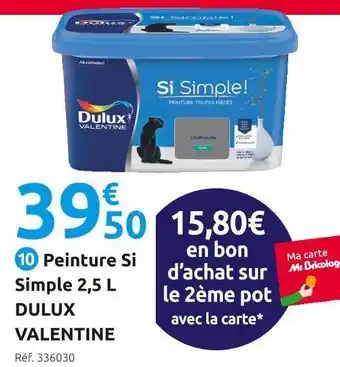 Mr Bricolage Dulux valentine peinture si simple 2,5 offre