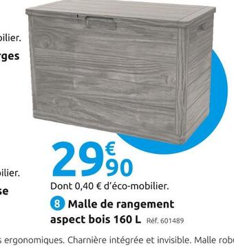 Mr Bricolage Malle de rangement aspect bois 160 l offre