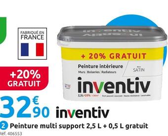 Mr Bricolage Inventiv peinture multi support 2,5 l + 0,5 l gratuit offre