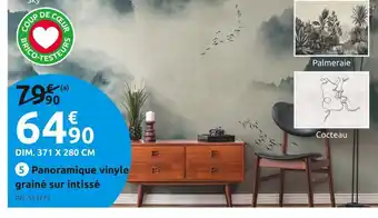 Panoramique vinyle grainé sur intissé