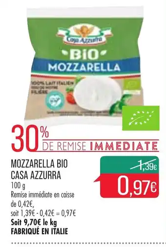 Match Mozzarella Bio Casa Azzurra offre