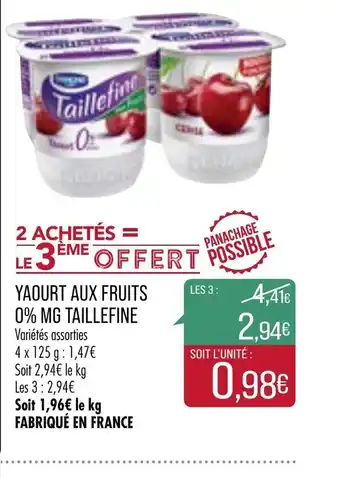 Match Yaourt Aux Fruits offre