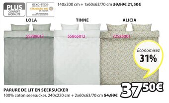 JYSK Parure de Lit En Seersucker offre