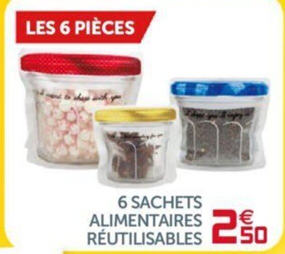 Promo 6 Sachets Alimentaires chez Gifi