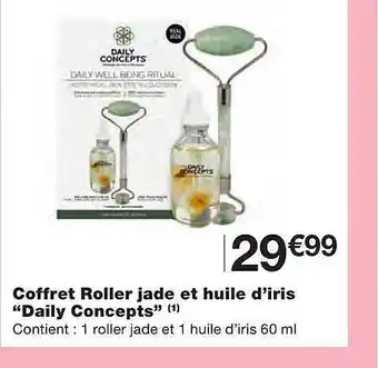 Monoprix Coffret Roller Jade Et Huile D'iris "daily Concepts" offre