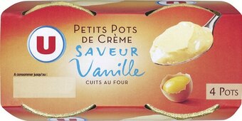 U Express PETITS POTS DE CREME CUITS AU FOUR offre